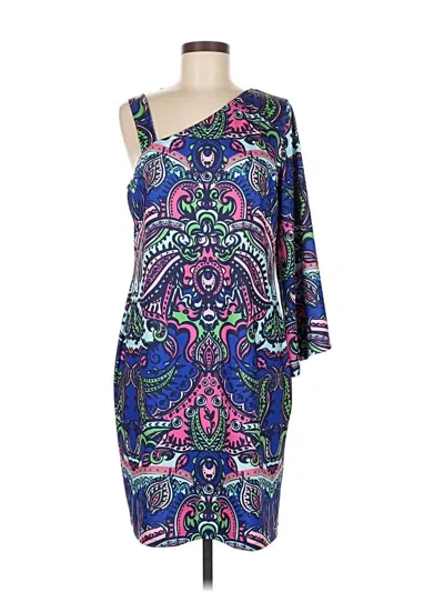 Pre-owned Tracy Negoshian Cocktail Dress In Blue