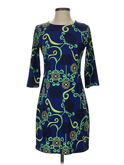 Pre-owned Tracy Negoshian Cocktail Dress In Blue