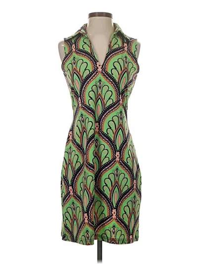 Pre-owned Tracy Negoshian Cocktail Dress In Green