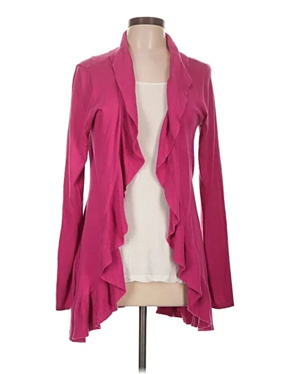 Pre-owned Tracy Negoshian Silk Cardigan Sweater In Pink