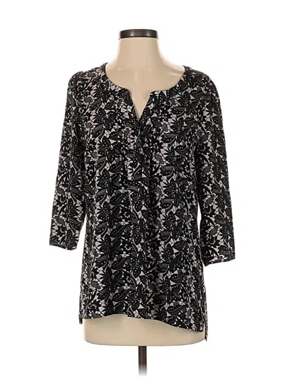 Pre-owned Tracy Reese 3/4 Sleeve Blouse In Black