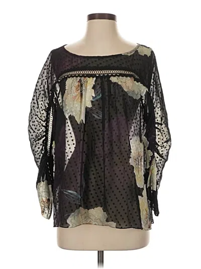 Pre-owned Tracy Reese 3/4 Sleeve Blouse In Black