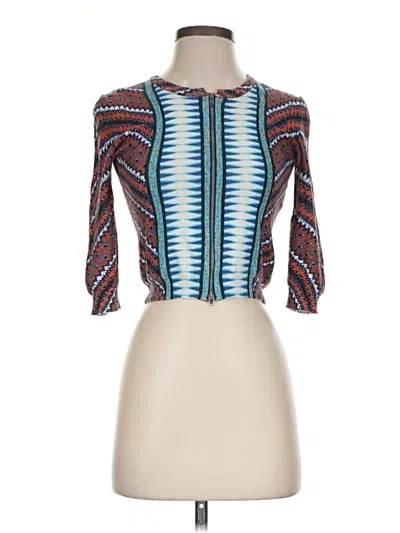 Pre-owned Tracy Reese 3/4 Sleeve Blouse In Blue