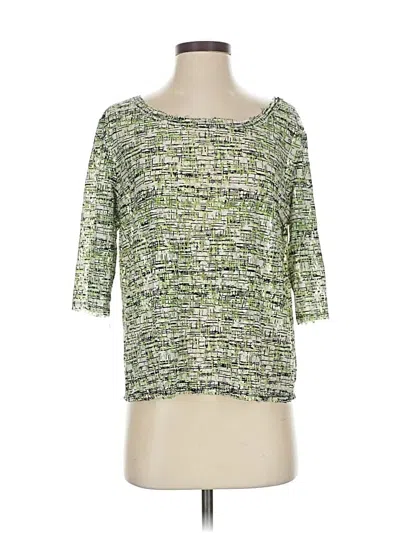 Pre-owned Tracy Reese 3/4 Sleeve T-shirt In Green