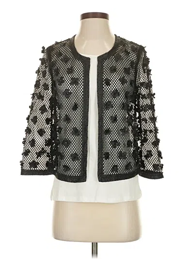 Pre-owned Tracy Reese Cardigan Sweater In Silver