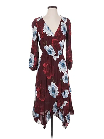 Pre-owned Tracy Reese Cocktail Dress In Burgundy