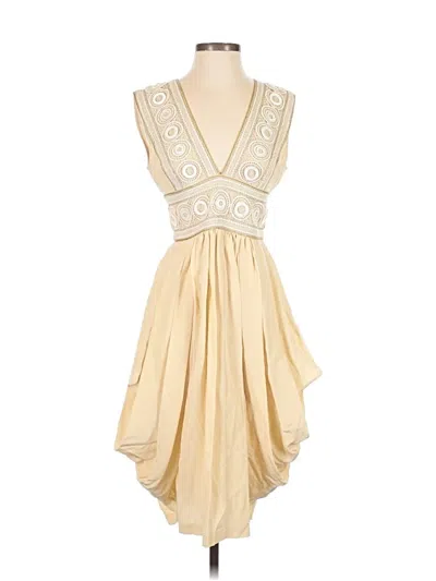 Pre-owned Tracy Reese Cocktail Dress In Tan