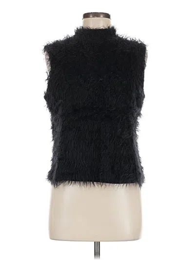 Pre-owned Tracy Reese Faux Fur Vest In Black