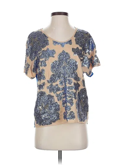 Pre-owned Tracy Reese For Neiman Marcus + Target Short Sleeve Blouse In Blue