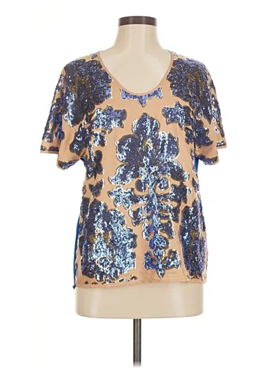 Pre-owned Tracy Reese For Neiman Marcus + Target Short Sleeve Blouse In Blue