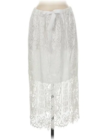 Pre-owned Tracy Reese Formal Skirt In White