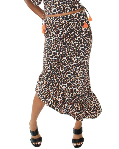 Tracy Reese High-low Skirt In Animal Print