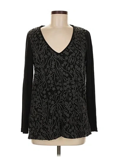Pre-owned Tracy Reese Long Sleeve Blouse In Black