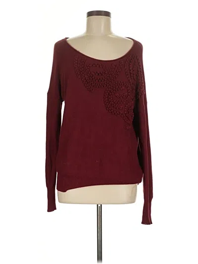 Pre-owned Tracy Reese Pullover Sweater In Burgundy