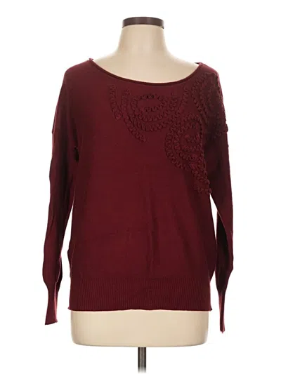 Pre-owned Tracy Reese Pullover Sweater In Burgundy