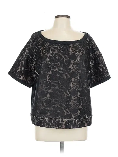 Pre-owned Tracy Reese Short Sleeve Blouse In Black