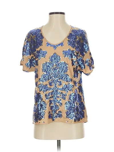 Tracy Reese Short Sleeve Blouse In Multi