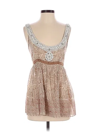 Pre-owned Tracy Reese Sleeveless Blouse In Brown