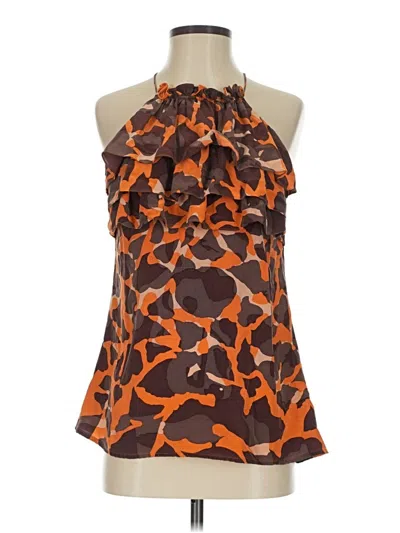 Pre-owned Tracy Reese Sleeveless Blouse In Brown