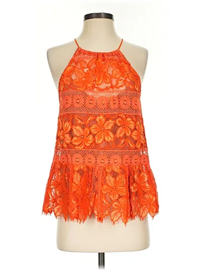 Pre-owned Tracy Reese Sleeveless Blouse In Orange