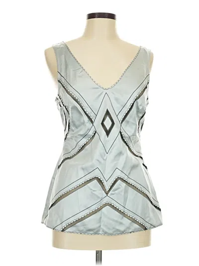 Pre-owned Tracy Reese Sleeveless Blouse In Silver