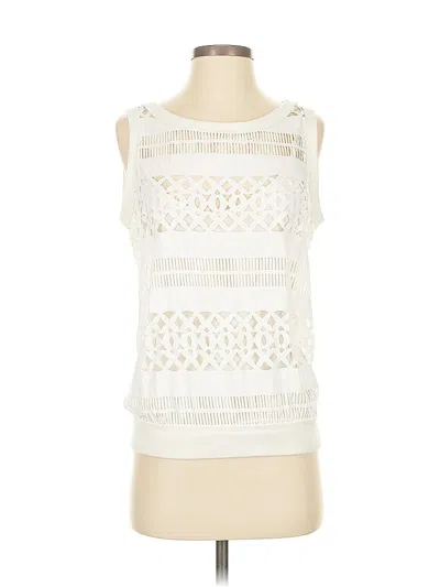 Pre-owned Tracy Reese Sleeveless Blouse In White