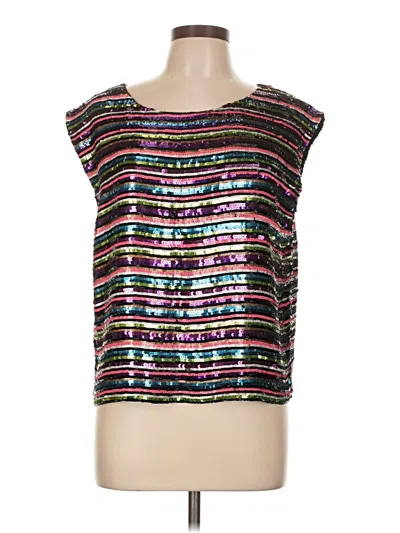 Pre-owned Tracy Reese Sleeveless Top Gold Scoop Neck Tops