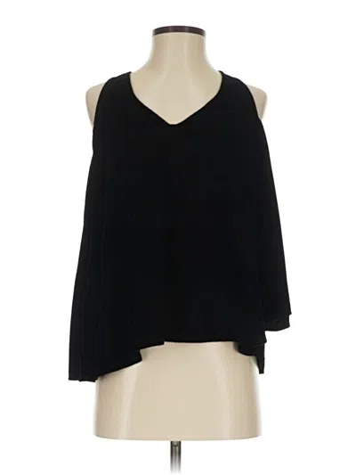 Pre-owned Tracy Reese Tank Top Black Cold Shoulder Neckline Tops