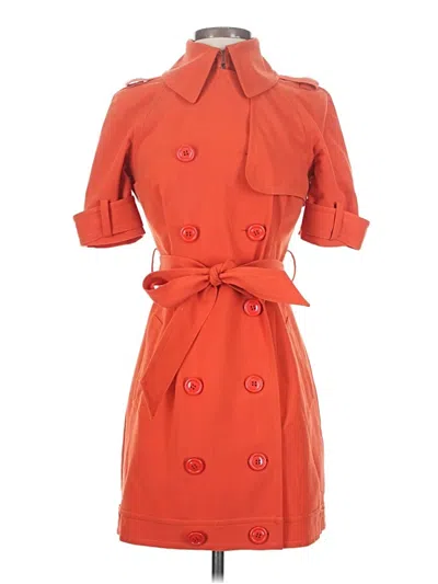 Pre-owned Tracy Reese Trenchcoat In Orange