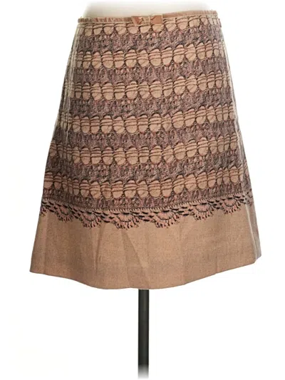 Pre-owned Tracy Reese Wool Skirt In Brown