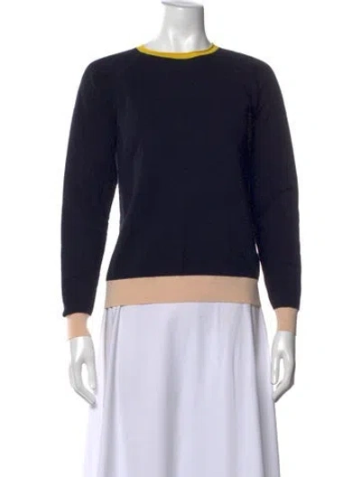 Pre-owned Trademark Bateau Neckline Long Sleeve Sweatshirt In Blue
