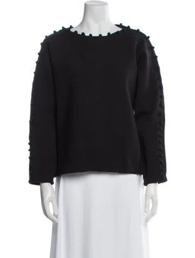 Pre-owned Trademark Bateau Neckline Sweater In Black