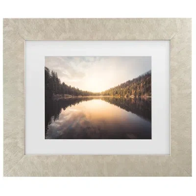 Trademark Canvas Art Autumn Morning On The Green Lake Framed On Canvas By Philippe Sainte-laudy Painting In Champagned