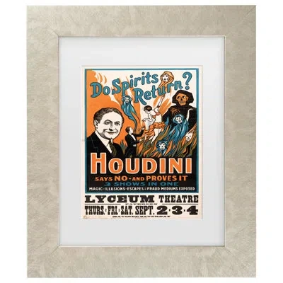 Trademark Canvas Art Do Spirits Return Houdini Framed On Canvas By Print Collection Painting In Champagned