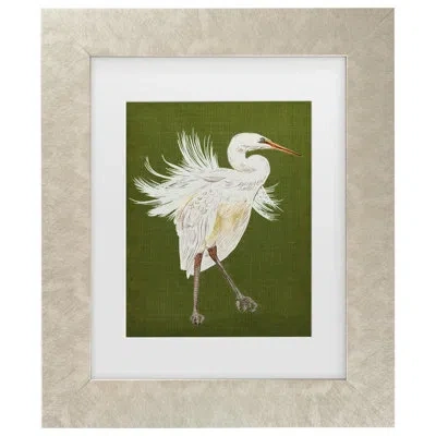 Trademark Canvas Art Heron Plumage I Framed On Canvas By Melissa Wang Painting In Champagned