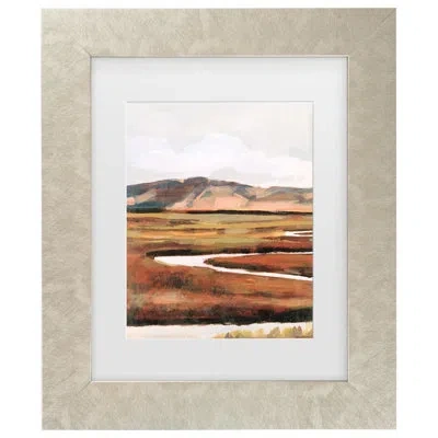 Trademark Canvas Art Mountain Field I Framed On Canvas By Victoria Borges Painting In Champagned