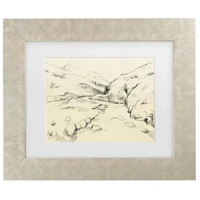 Trademark Canvas Art Winding Brook Sketch Ii Framed On Canvas By Jennifer Paxton Parker Painting In Champagned