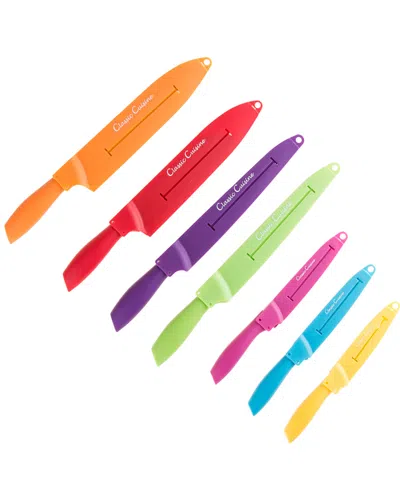 Trademark Classic Cuisine 14 Pc Colored Knife Set In Multi
