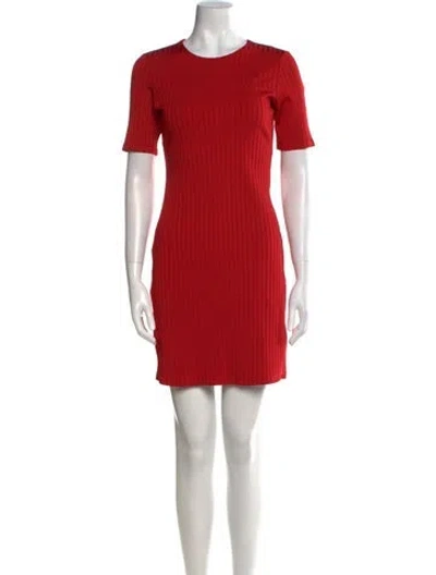 Pre-owned Trademark Crew Neck Mini Dress In Red