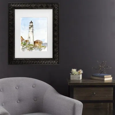 Trademark Framed On Canvas Painting In White;gray