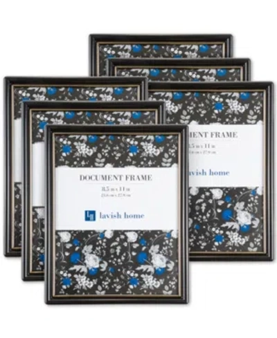 Trademark Global 6-pc. 8.5" X 11" Document Picture Frame Wall Gallery Set In Black