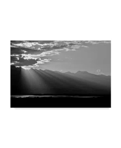 Trademark Global American School Clouds Rays In Black And White Canvas Art In Multi