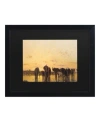 Trademark Global Charles Emile De Tournemine African Elephants Matted Framed Art In Multi