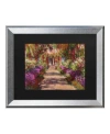 Trademark Global Claude Monet A Pathway In Monet's Garden Matted Framed Art In Multi