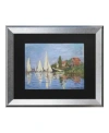 Trademark Global Claude Monet Regatta At Argenteuil Matted Framed Art In Multi