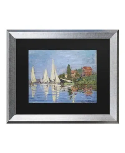 Trademark Global Claude Monet Regatta At Argenteuil Matted Framed Art In Multi
