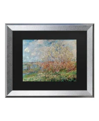 Trademark Global Claude Monet Spring 1880 Matted Framed Art In Multi