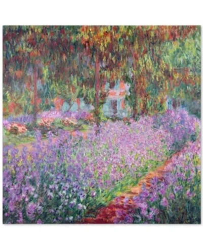 Trademark Global Claude Monet 'the Artist's Garden At Giverny' 35" X 35" Canvas Wall Art