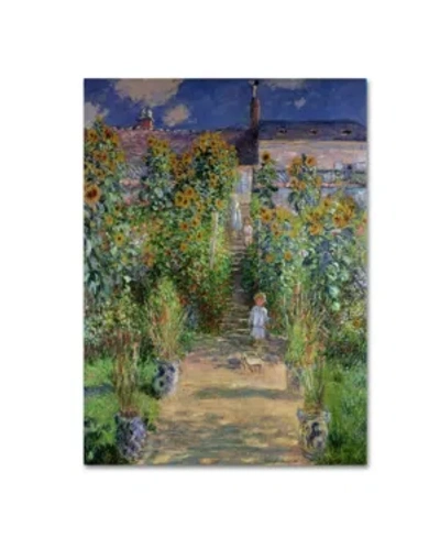 Trademark Global Claude Monet 'the Artist's Garden At Vetheuil' Canvas Art In Multi