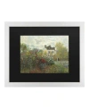 Trademark Global Claude Monet The Artist's Garden In Argenteuil Matted Framed Art In Multi